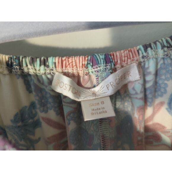 Boston Proper Women Size 13 Stretch Floral Scoop Neck Swim Dress Sundress Comfy - Picture 3 of 5